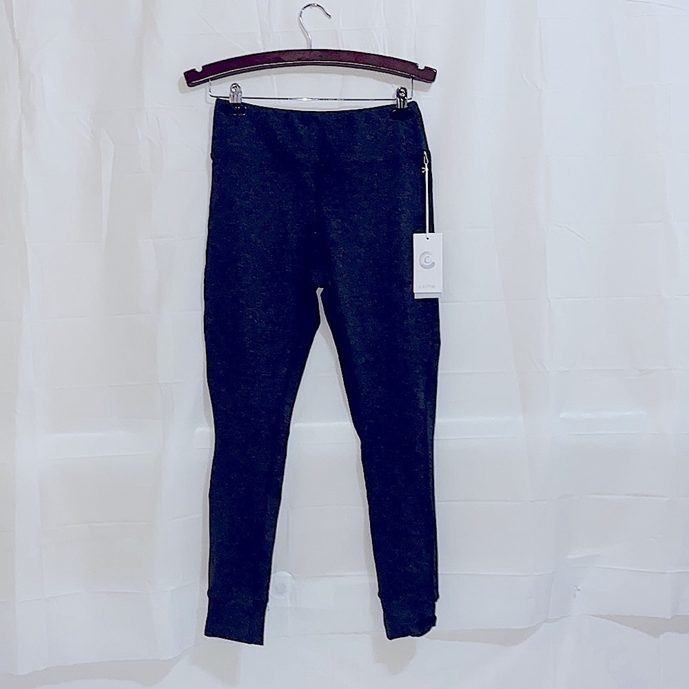 Johnny Was Calme Body Activewear High Waist Gray Leggings Size M